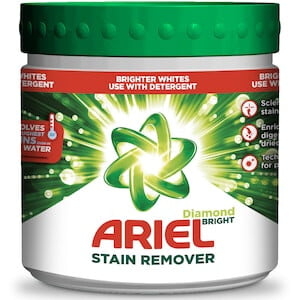Pudra pentru indepartarea petelor pentru haine albe Ariel 500 g