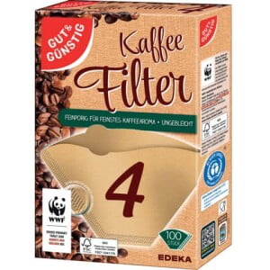 Hartie filtru cafea Gut&Gunstig nr. 4, 100 bucati